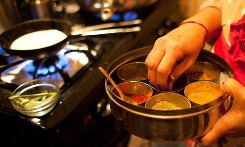 cooking session at a private home
